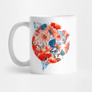 Geometric Flowers and Bees Mug